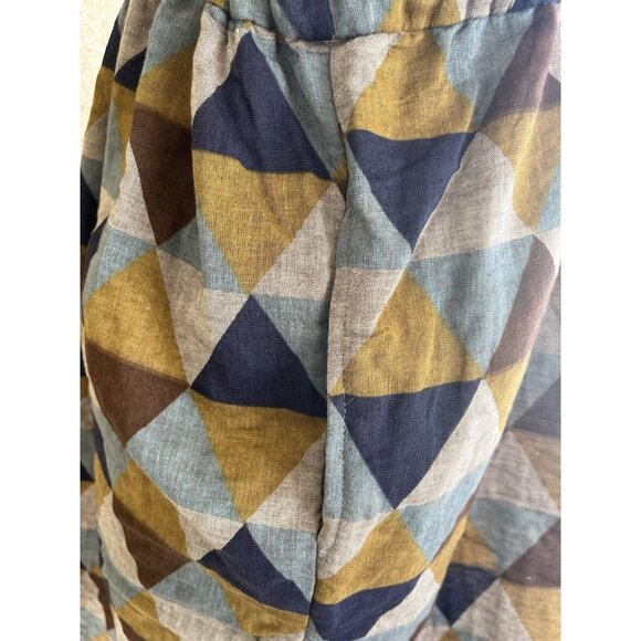 Ashir Aley Geometric Artsy Dress Size XL Mini Long Sleeves Pockets Casual Work - Picture 6 of 14